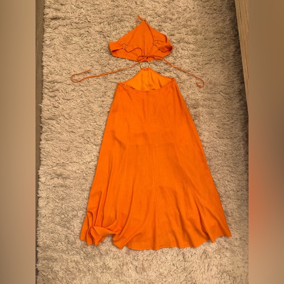 🔥🔥🔥🔥🔥 Orange Cutout Maxi Dress - Picture 10 of 16